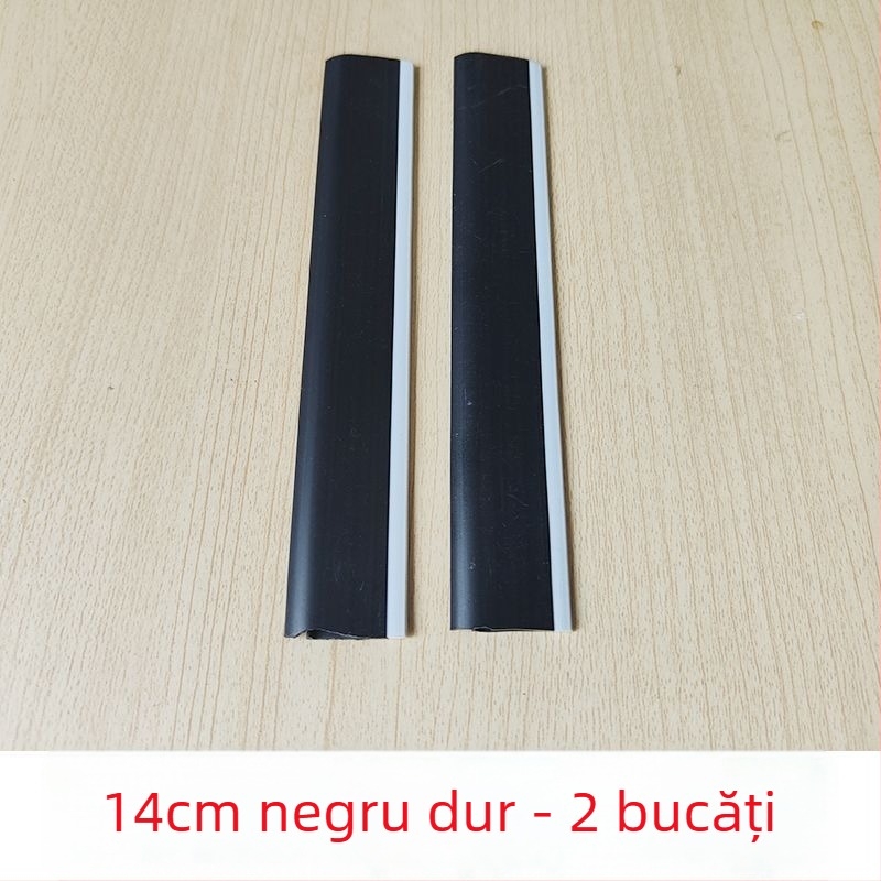 Kit de accesorii pentru marginea coșului de gunoi, cu raclă din plastic și bandă moale