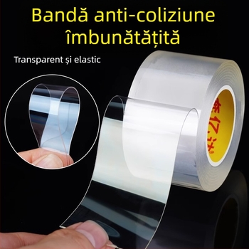 Bandă protectoare transparentă pentru cadrul rachetei de badminton – protecție de margine invizibilă, anti-zgâriere, anti-desprindere a vopselei, fără urme
