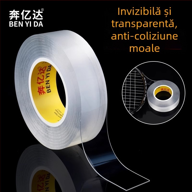 Bandă protectoare transparentă pentru cadrul rachetei de badminton – protecție de margine invizibilă, anti-zgâriere, anti-desprindere a vopselei, fără urme