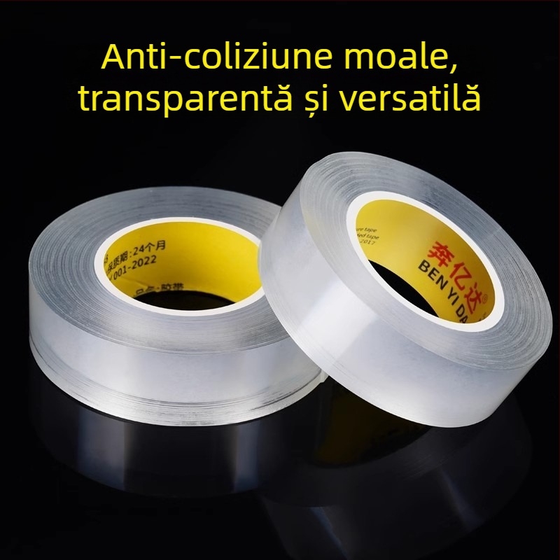 Bandă protectoare transparentă pentru cadrul rachetei de badminton – protecție de margine invizibilă, anti-zgâriere, anti-desprindere a vopselei, fără urme