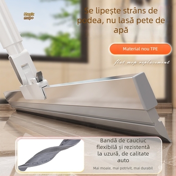 Mop magic din silicon cu capete dual‑ștergătoare – podea, răzuitor și ștergere, instrument de curățare all-in-one