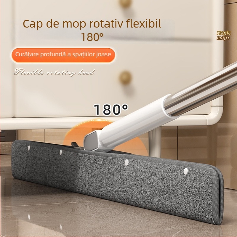 Mop magic din silicon cu capete dual‑ștergătoare – podea, răzuitor și ștergere, instrument de curățare all-in-one