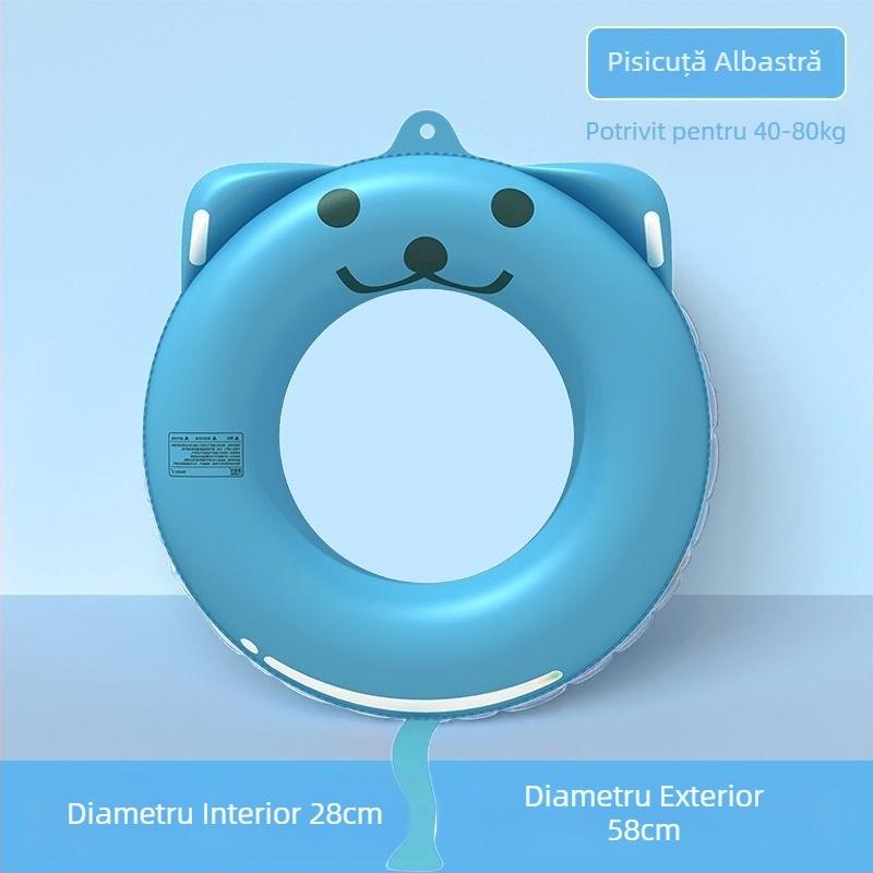Inel de înot pentru copii, în formă de pinguin desen animat, gonflabil, design întărit