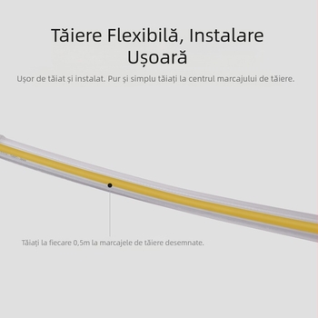 Bandă LED COB 220V, fără adaptor, iluminare de interior, bandă COB înaltă tensiune