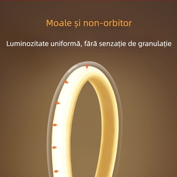 Bandă LED cu întrerupător, 220V, 5 m, pentru noptiere, living, dulap TV, publicitate exterioră
