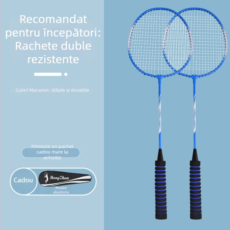 Koska K2236 rachetă de badminton, aliaj ultra-ușor, construcție monobloc, pentru adulți și elevi, elasticitate înaltă și durabilitate