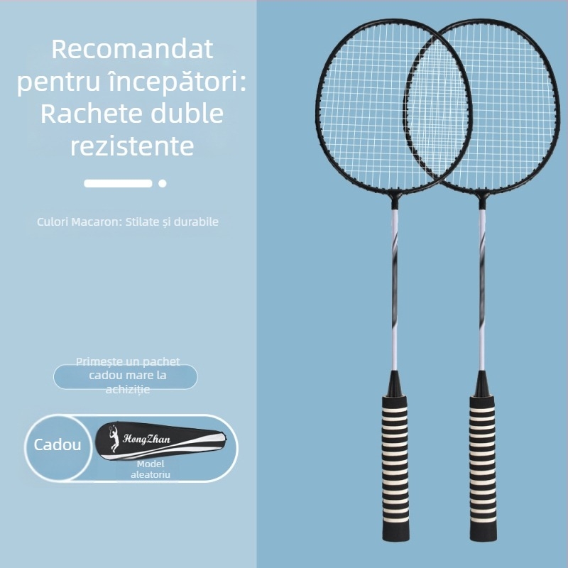 Koska K2236 rachetă de badminton, aliaj ultra-ușor, construcție monobloc, pentru adulți și elevi, elasticitate înaltă și durabilitate
