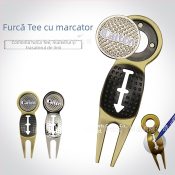 Instrument de reparare a divot-urilor pentru golf, curea magnetică, aliaj de zinc