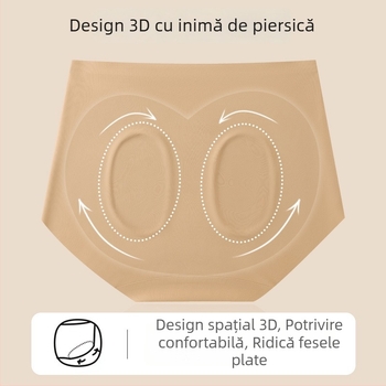 Chiloți femei Ice Silk vară, respirabili, uscare rapidă, antibacterieni, talie înaltă, căptușeală în zona crotch din mătase de dud Mulberry