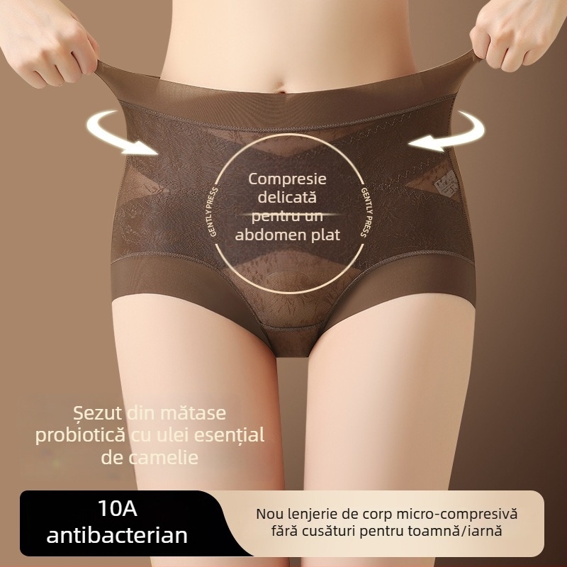 Chiloți femei cu talie înaltă, modelare, antibacterieni, respirabili, care ridică posteriorul