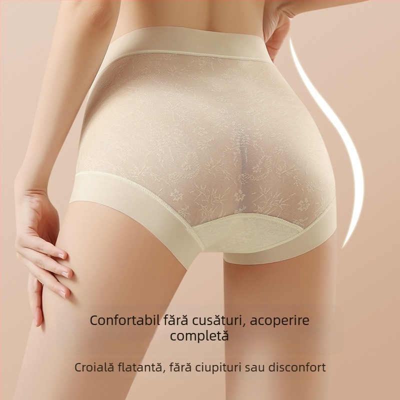 Chiloți femei cu talie înaltă, modelare, antibacterieni, respirabili, care ridică posteriorul