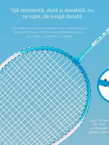 Set de rachete badminton, cadru din aliaj de fier, durabil pentru amatori adulți și studenți, 95–100 g, mâner G4, lovire directă