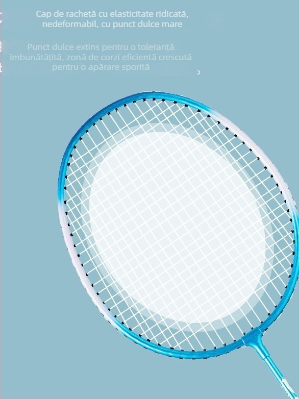 Set de rachete badminton, cadru din aliaj de fier, durabil pentru amatori adulți și studenți, 95–100 g, mâner G4, lovire directă