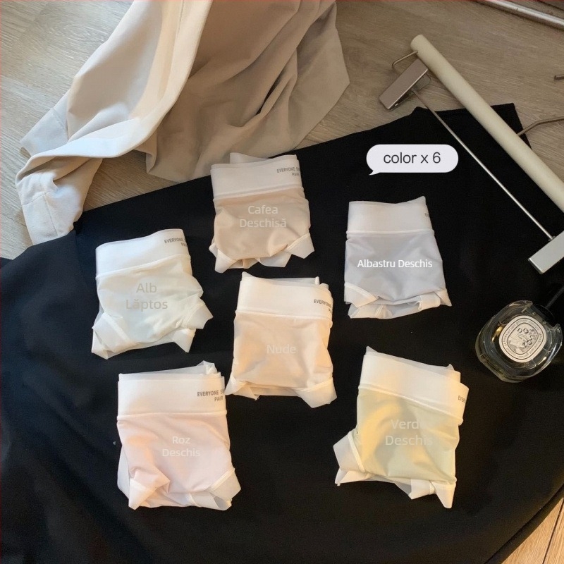 Chiloți femei din ice-silk, ultra-subțiri, senzație nude, talie medie, culoare uni