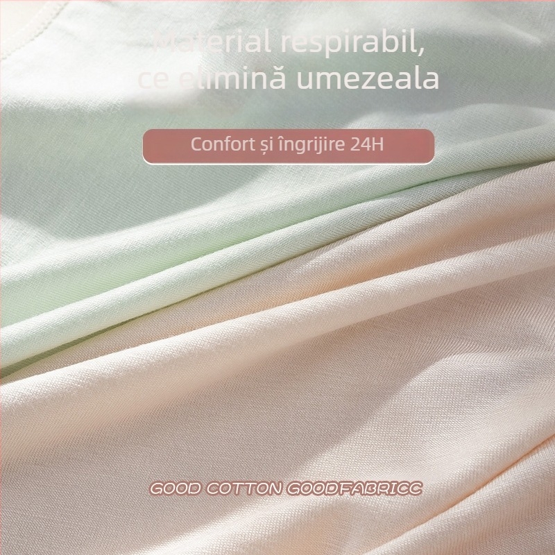 Chiloți pentru fete, în nuanțe macarons, respirabili, cu căptușeală dublă absorbantă în zona inghinală, confortabili, talie medie