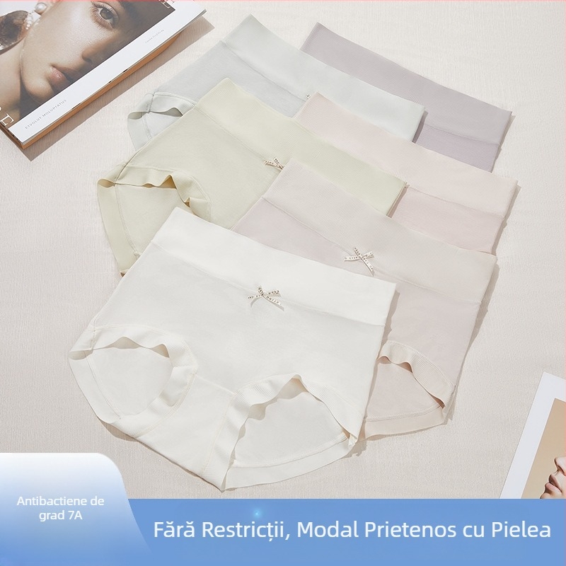 Chiloți din modal, talie înaltă, mărime mare, antibacterian, elasticitate ridicată, prietenoși cu pielea, subțiri, ce conferă un efect de ridicare a fesierilor
