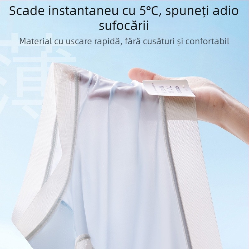 XL Lenjerie intimă din mătase de gheață, fără cusături, antibacteriană, talie medie, respirabilă, ultra-subțire, senzație naturală, ridicare șolduri
