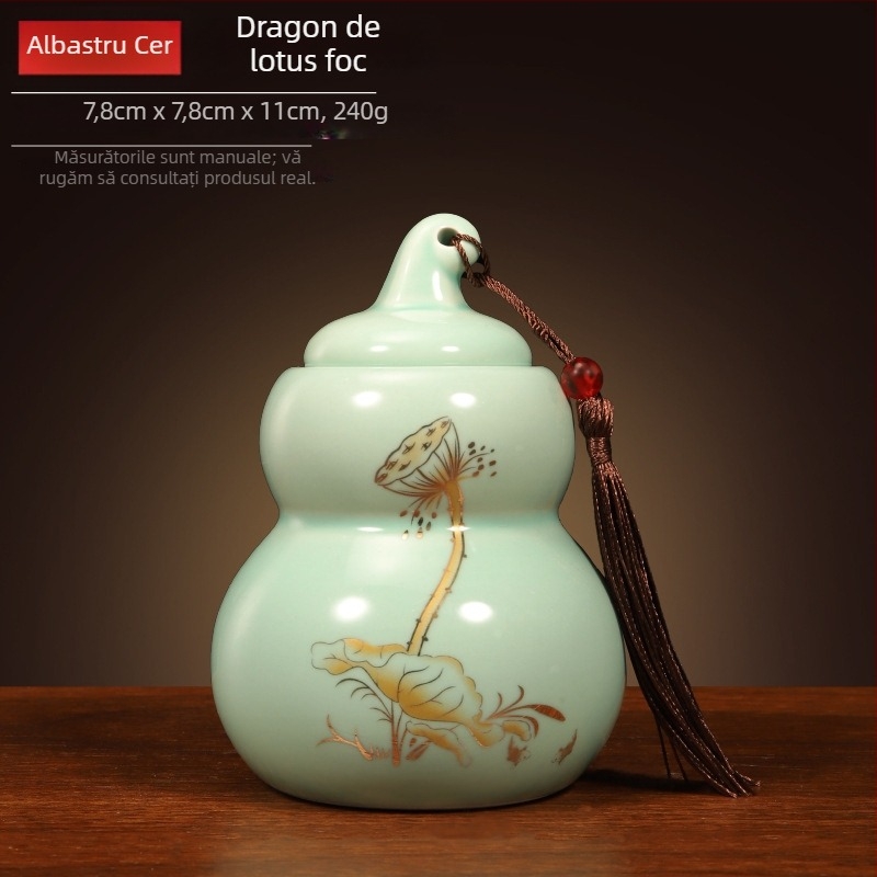 Sticluță ceramică cu dragon și ornament de perete în formă de dovleac pentru bucătărie