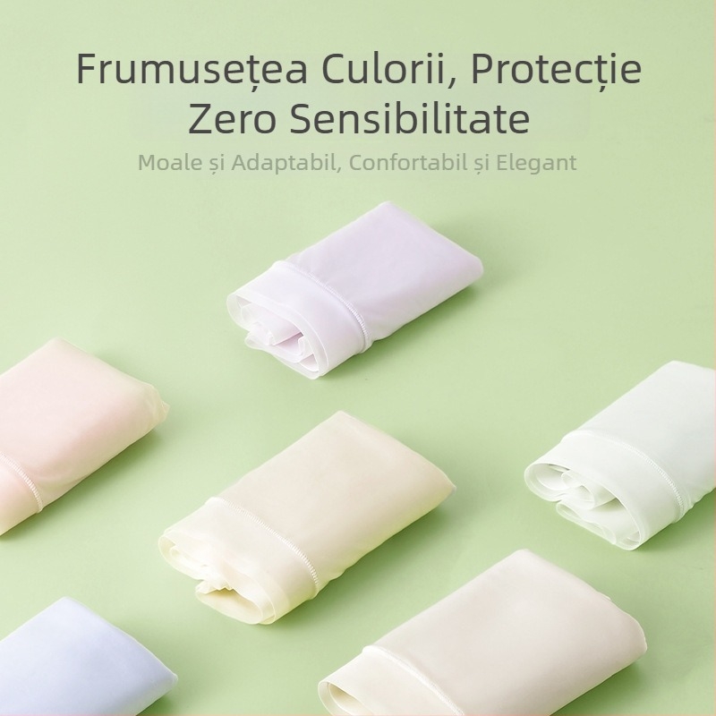 Chiloți triunghi pentru femei din ice silk, uscare rapidă, respirabili, antibacterieni, talie medie, culoare solidă