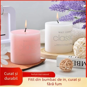 Lumânare cilindrică parfumată, colorată, pentru uz casnic și situații de urgență, fără fum, ideală pentru decor la zile de naștere, nunți, biserică sau hotel.