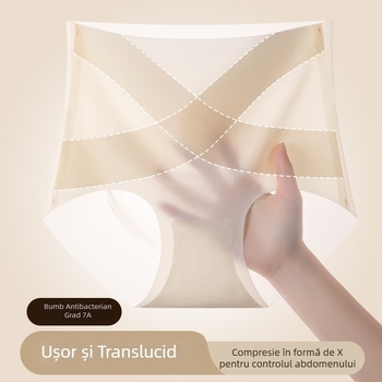X shapewear bandaj din ice silk pentru femei – talie înaltă, ridicare a șoldurilor și abdomenului, material respirabil ultra-subțire