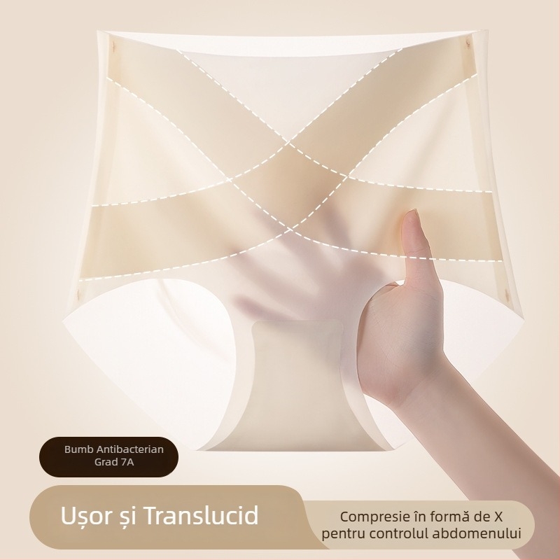 X shapewear bandaj din ice silk pentru femei – talie înaltă, ridicare a șoldurilor și abdomenului, material respirabil ultra-subțire