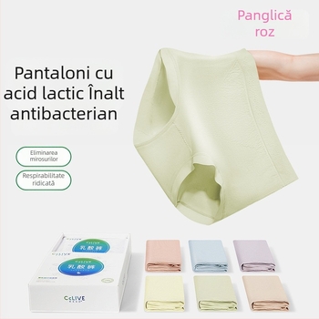 Chiloți femei fără cusături, din nailon, talie medie, modelare a taliei, respirabili, antibacterieni, căptușeală din bumbac la zona inghinală