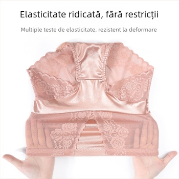 Chiloți femei talie înaltă, căptușeală din bumbac în zona inghinală, susținere a abdomenului și modelare a șoldurilor, dantelă, respirabil, confortabil
