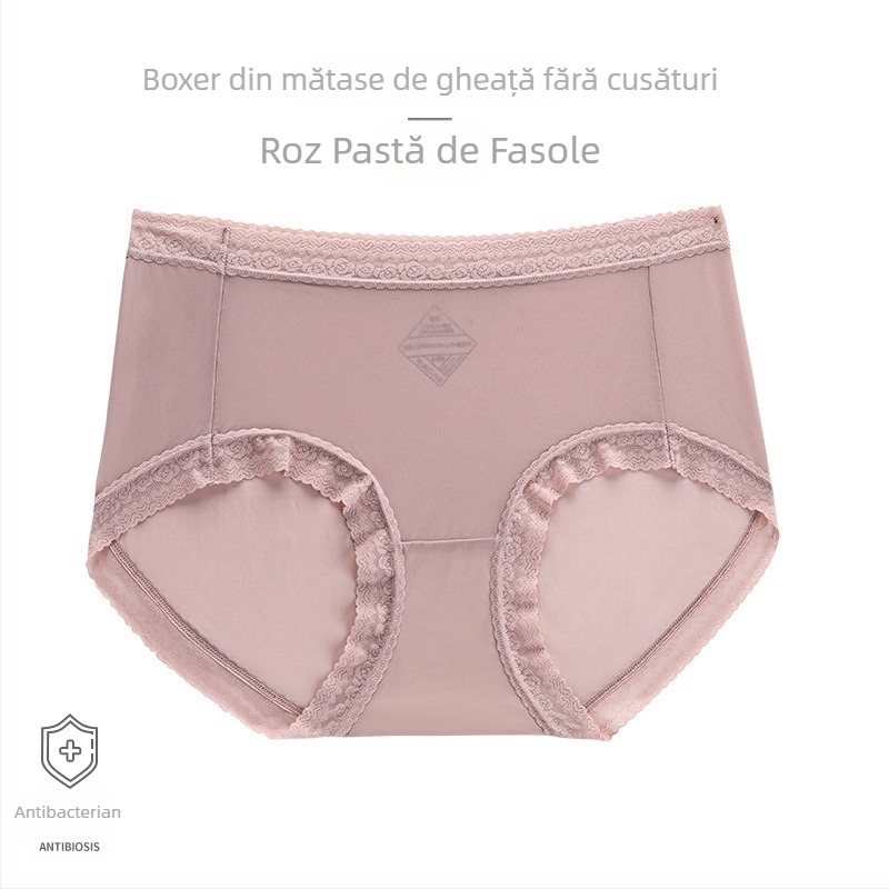 Chiloți pentru femei din mătase platinată – mătase rece, uscare rapidă, talie medie, respirabili, ridicare a feselor