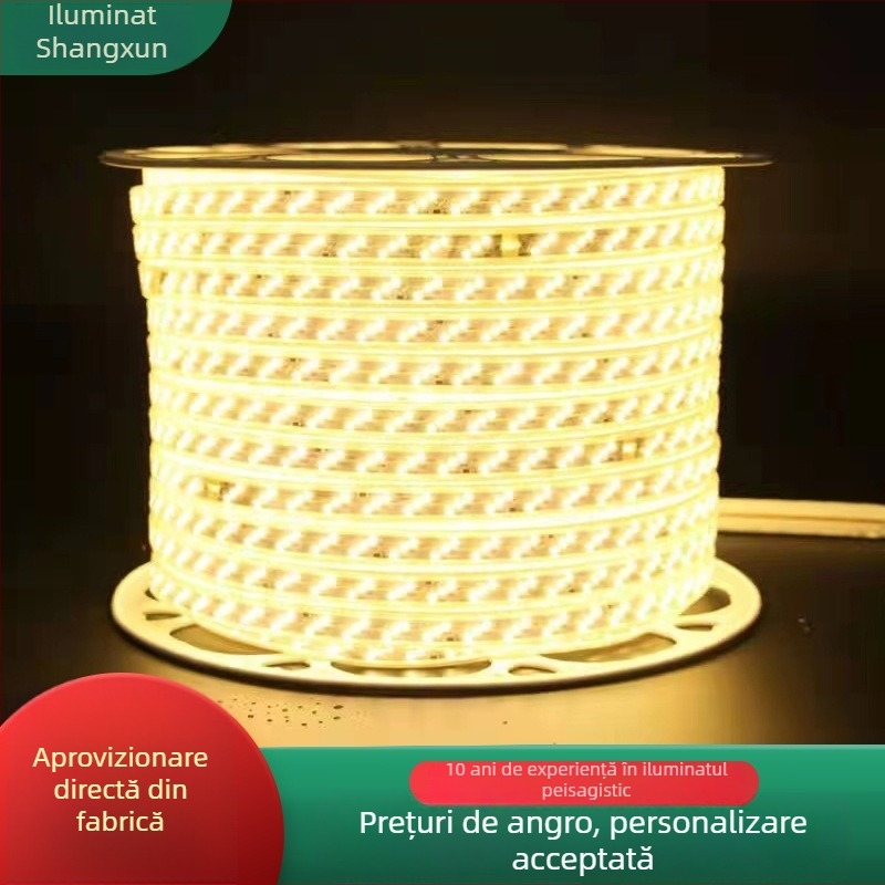 Bandă LED RGB pentru exterior, decor ambiental, impermeabilă, autoadezivă.