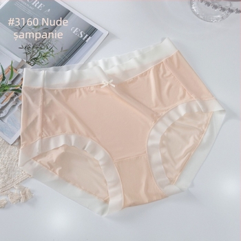 Lenjerie intimă pentru femei, mărime plus, din Ice Silk, respirabilă, cu căptușeală din mătase de mulberry