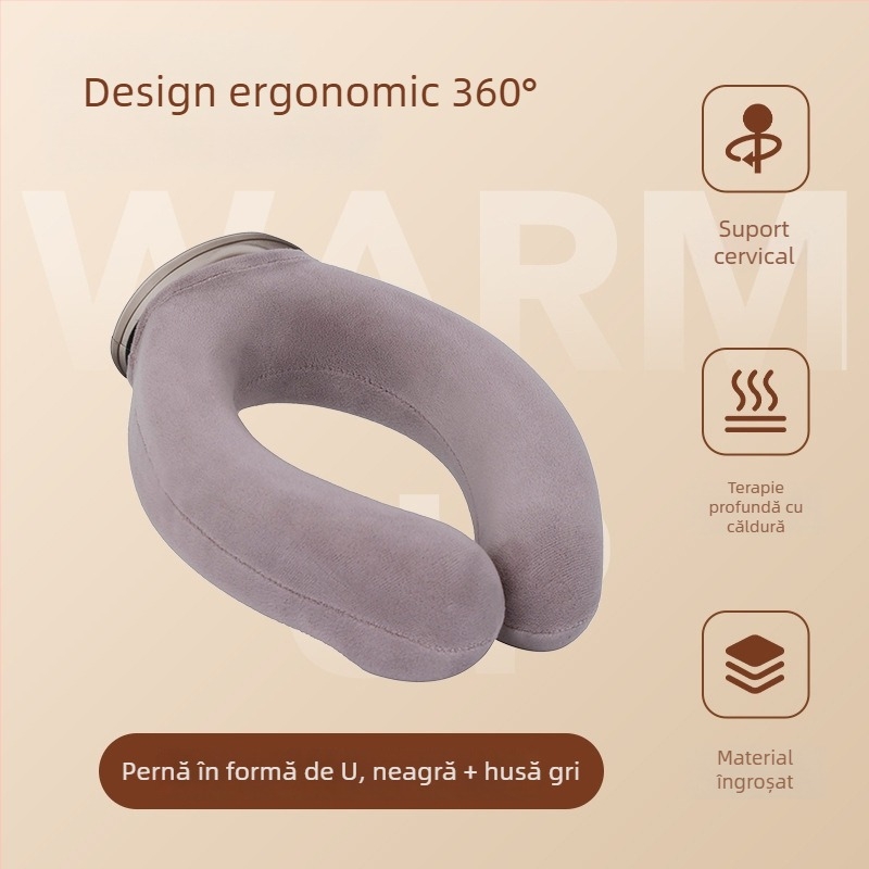 Borcă de apă în formă de U pentru gât, design suspensiv, utilizare dublă cald/rece, PVC cu diametru mare