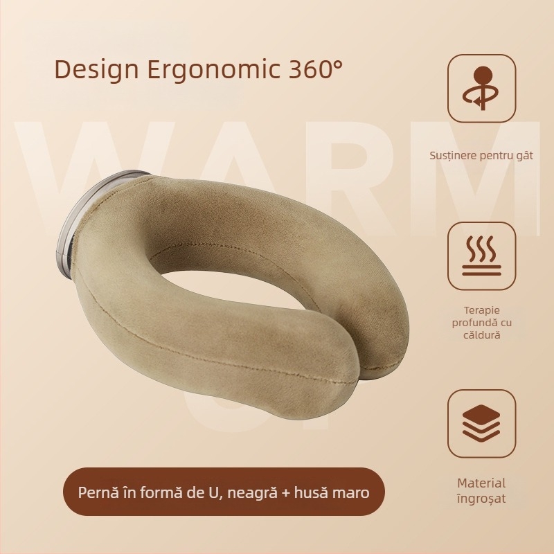 Borcă de apă în formă de U pentru gât, design suspensiv, utilizare dublă cald/rece, PVC cu diametru mare