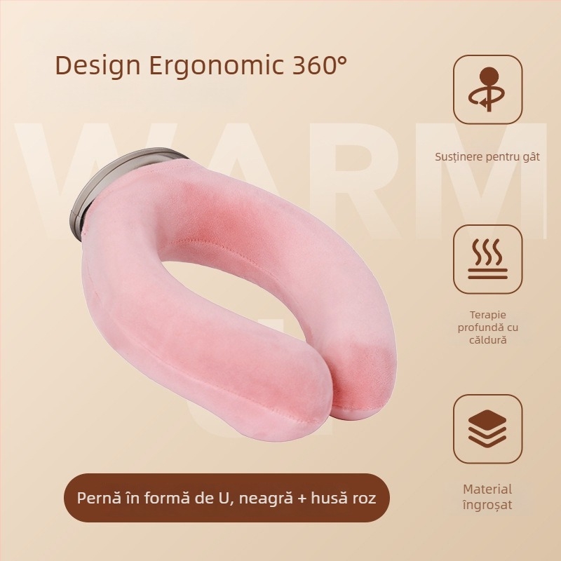Borcă de apă în formă de U pentru gât, design suspensiv, utilizare dublă cald/rece, PVC cu diametru mare
