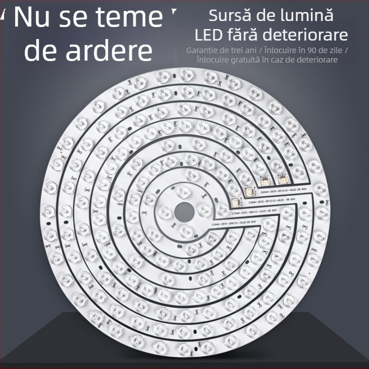 Bandă LED pentru ventilator de plafon, cu telecomandă și reglaj în trei nuanțe