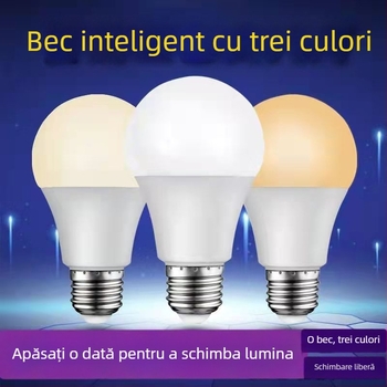 Lumină LED cu soclu E27, opțiuni 3/5/7/9W, iluminare duală, reglaj în trei trepte, fascicul de 360°, luminozitate mare
