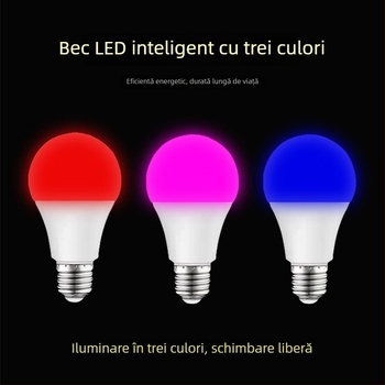 Lumină LED cu soclu E27, opțiuni 3/5/7/9W, iluminare duală, reglaj în trei trepte, fascicul de 360°, luminozitate mare