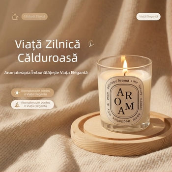 Lumânare din ceară de soia în cupă, parfumată, lucrată manual, aromaterapie