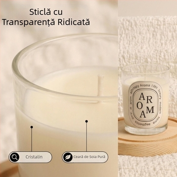 Lumânare din ceară de soia în cupă, parfumată, lucrată manual, aromaterapie