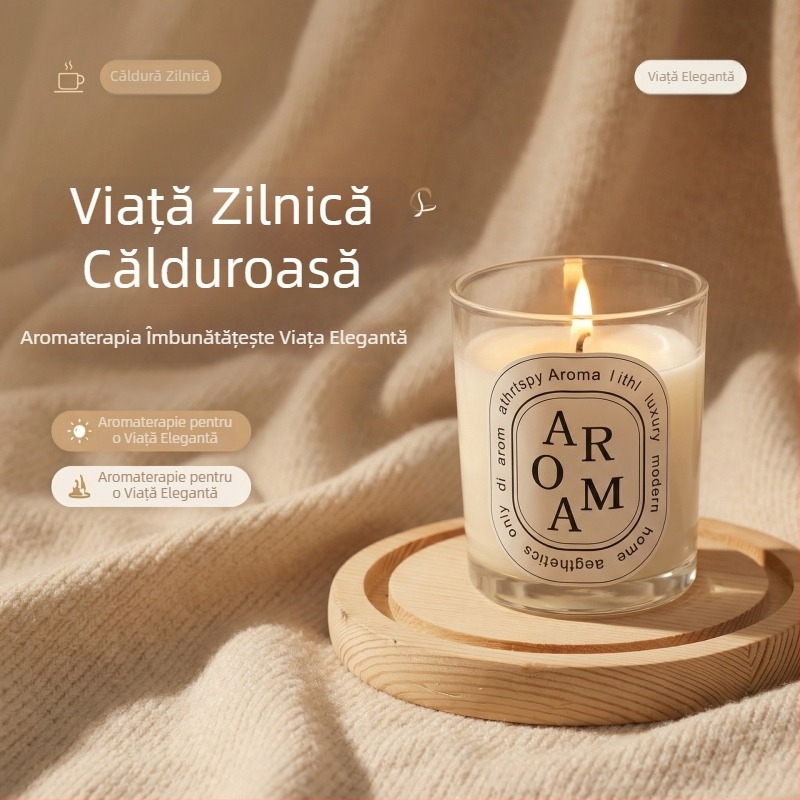 Lumânare din ceară de soia în cupă, parfumată, lucrată manual, aromaterapie