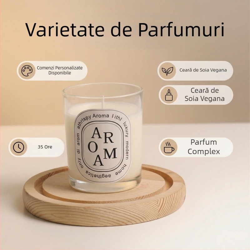 Lumânare din ceară de soia în cupă, parfumată, lucrată manual, aromaterapie