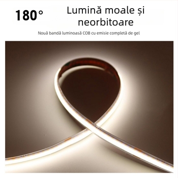 Bandă LED COB autoadezivă 24V pentru sufragerie, schimbare a trei culori, spectru complet