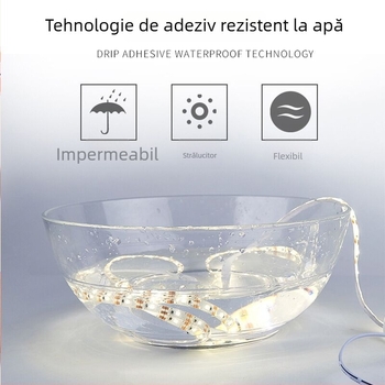 Bandă LED de fundal colorată, 5V impermeabilă, alimentare USB, iluminare pentru carcasa televizorului