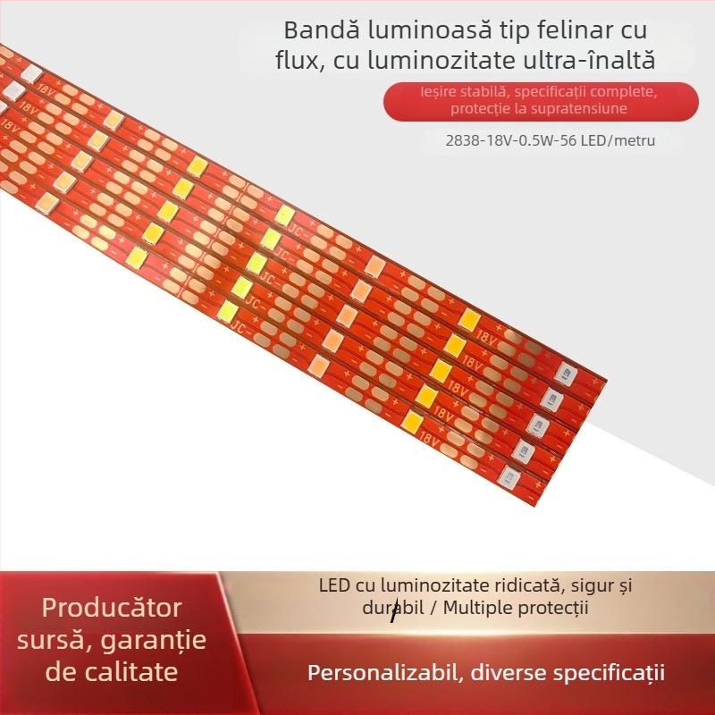Bandă de lumini LED colorată cu lanternă rotativă pentru Crăciun, 18V, lumini intermitente