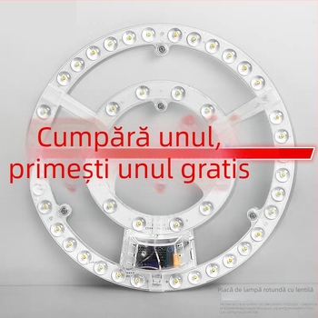 Lumină LED de plafon cu panou circular magnetic, bandă LED și cipuri LED, iluminare cu protecție pentru ochi pentru living și dormitor