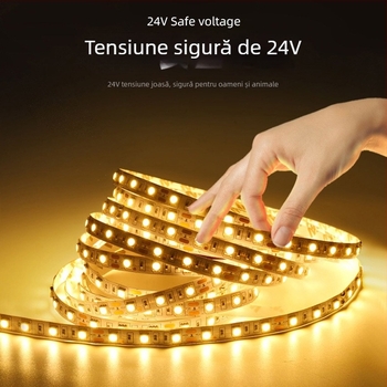 Bandă LED Osram, CRI înalt, 24V tensiune joasă, iluminat interior, lățime 8 mm, 120 LED-uri (2835), fascicul 120°, CRI 90, model 24v-8mm-120LED, fără reglaj