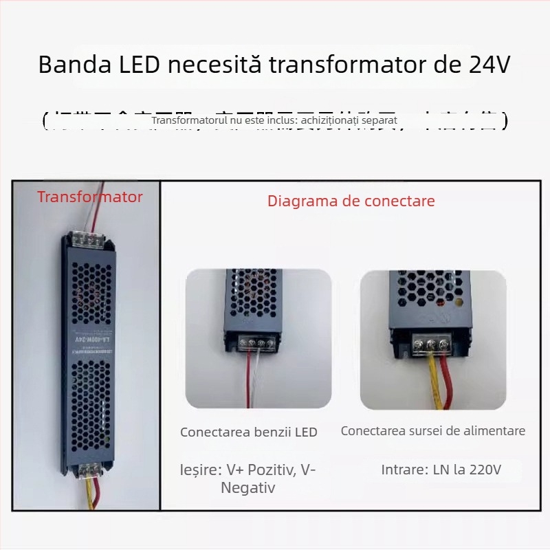 Bandă LED Osram, CRI înalt, 24V tensiune joasă, iluminat interior, lățime 8 mm, 120 LED-uri (2835), fascicul 120°, CRI 90, model 24v-8mm-120LED, fără reglaj