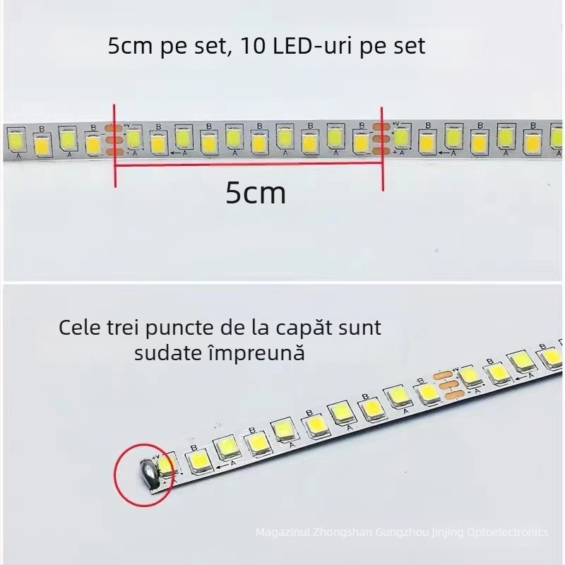 Lumină LED pentru tavan, design special, sursă de iluminat pentru înlocuire, driver 220V, bandă de lumină moale reglabilă în trei culori, 2835 temperatură duală