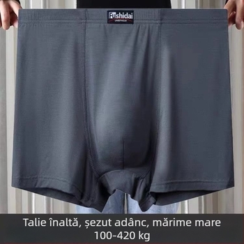 Boxeri pentru bărbați, mărime plus, talie înaltă, croială lejeră, modal respirabil