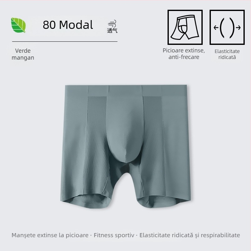 Boxeri sport pentru bărbați, din modal, cu croială extinsă, ușori și respirabili, pentru alergare și fitness vara
